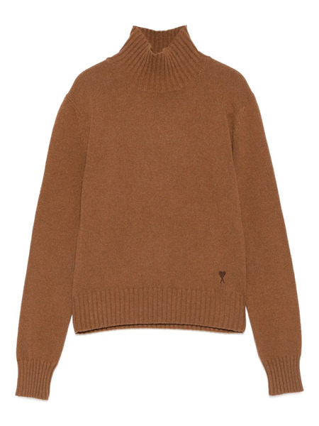  Ami Paris Turtleneck Sweater - Brown 
