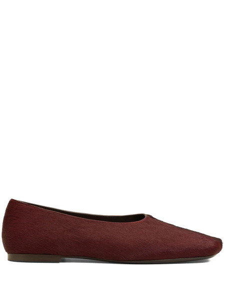  Ami Paris Two-tone Leather Ballet Flats - Red 