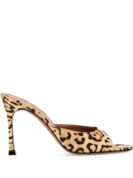  Amina Muaddi Alexa Leopard-print Mules - Neutrals 