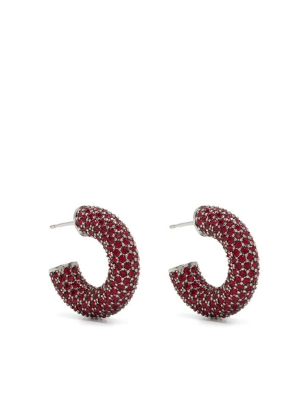 Amina Muaddi Mini Cameron Hoops - Red 