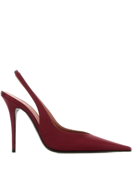  Amina Muaddi 105mm Anok Pointed-toe Pumps - Red 