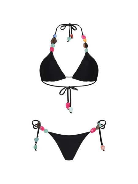 Amir Slama Beaded Bikini - Black 