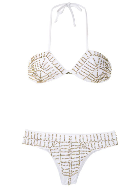  Amir Slama Beaded Bikini Set - White 