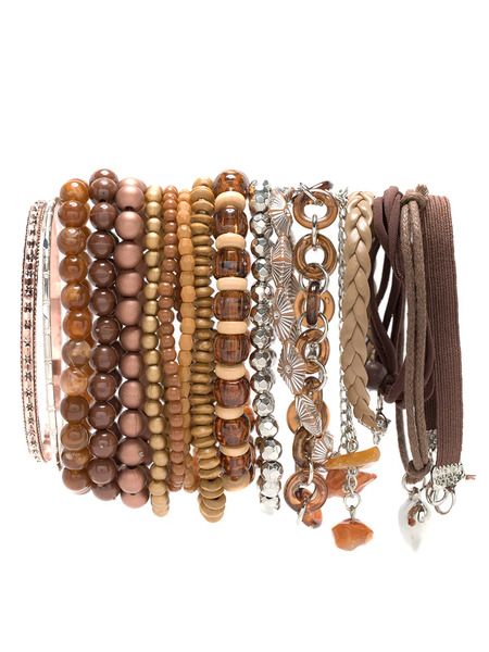  Amir Slama Bracelets Set - Brown 