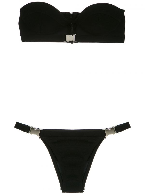  Amir Slama Buckles Bikini Set - Black 