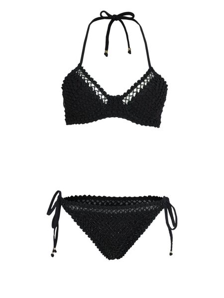  Amir Slama Crochet Bikini Set - Black 
