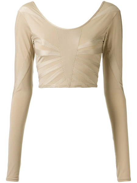  Amir Slama Cropped Bikini Top - Neutrals 