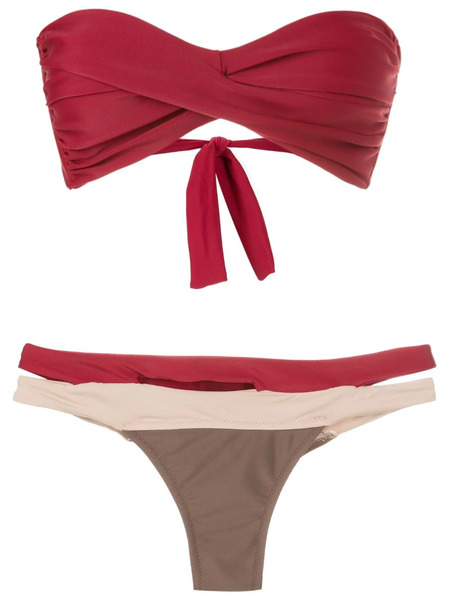 Amir Slama Cut Out-detailing Bikini Set - Red 