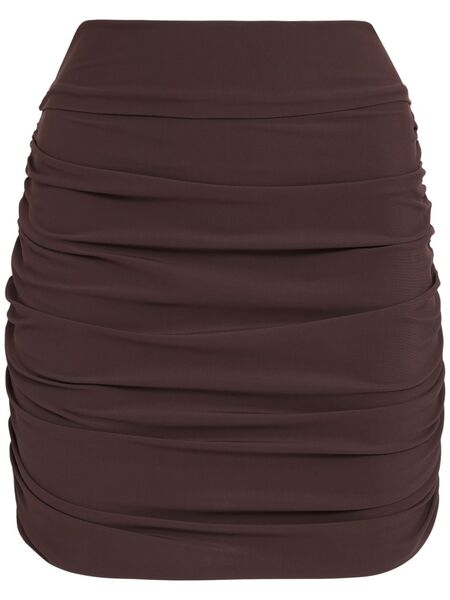  Amir Slama Draped Mini Skirt - Brown 