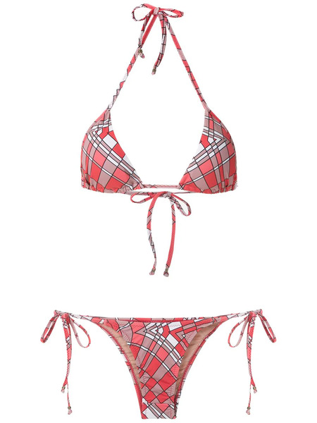  Amir Slama Geometric Print Bikini Set - Red 