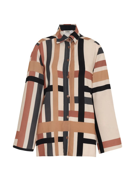  Amir Slama Geometric-print Shirt - Neutrals 