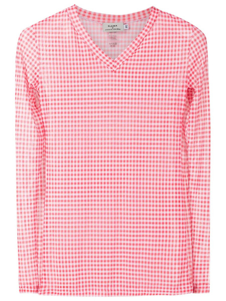  Amir Slama Gingham-check Pattern Top - Red 