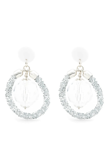  Amir Slama Glittered Drop Earrings - Silver 
