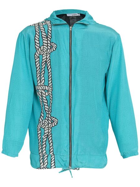  Amir Slama Graphic-print Jacket - Blue 