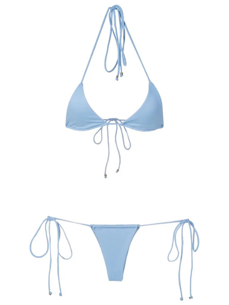  Amir Slama Halterneck Triangle Bikini - Blue 