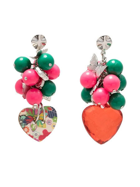  Amir Slama Heart-harm Drop Earrings - Multicolour 