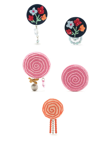  Amir Slama 3 Pair Earring Set - Multicolour 