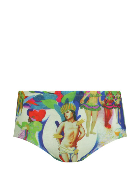  Amir Slama Patterned Swimming Trunks - Green 
