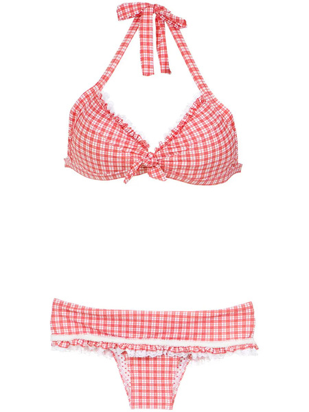  Amir Slama Plaid Bikini Set - Red 