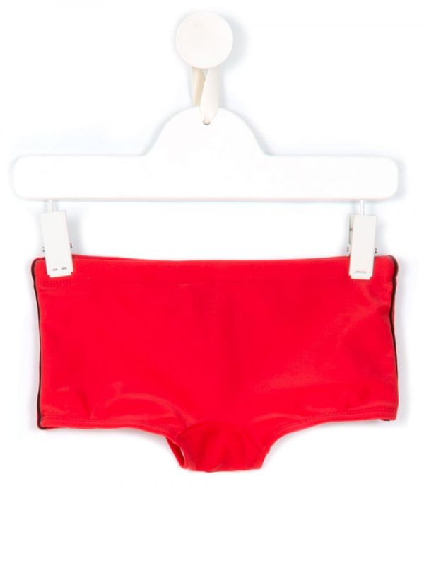  Amir Slama Plain Swim Trunks - Red 