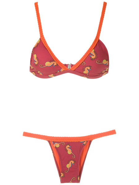  Amir Slama Printed Bikini Set - Red 