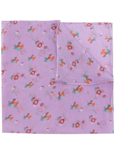  Amir Slama Printed Silk Scarf - Purple 