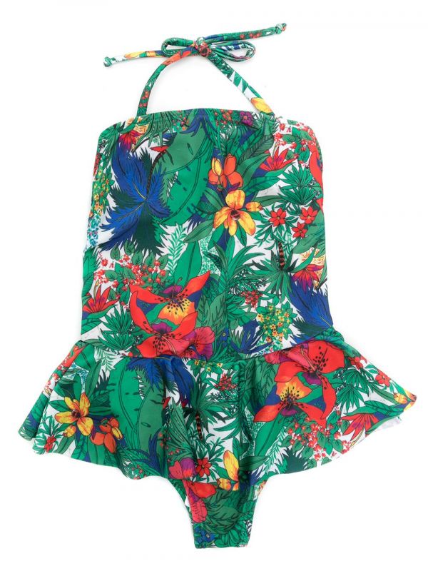  Amir Slama Printed Swimsuit - Green 