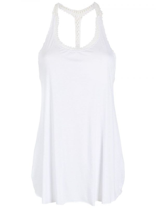  Amir Slama Racer Back Top - White 