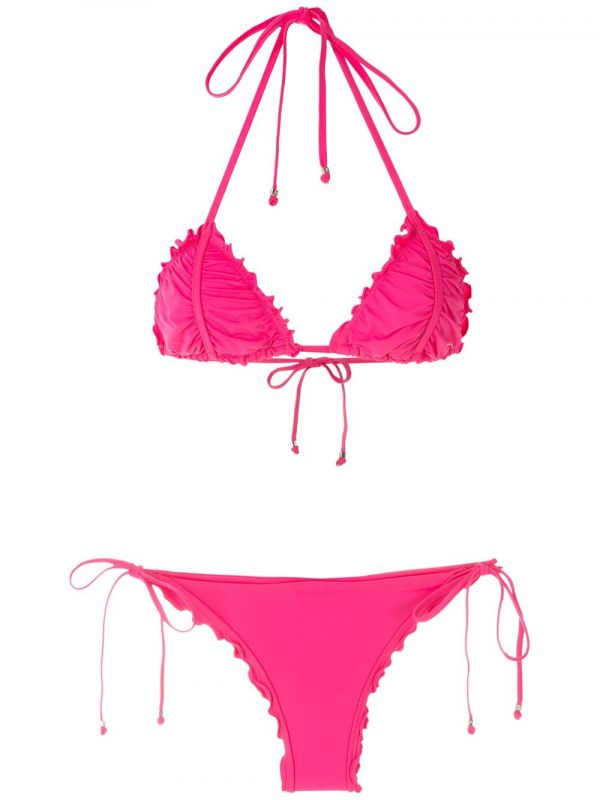  Amir Slama Ripple Effect Bikini Set - Pink 
