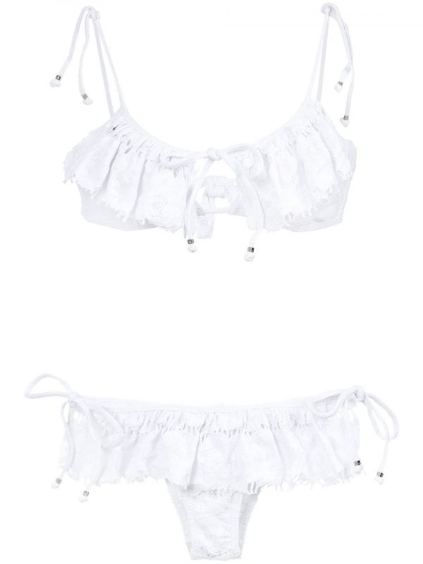  Amir Slama Ruffled Bikini Set - Red 