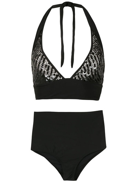  Amir Slama Sequinned Bikini Set - Black 