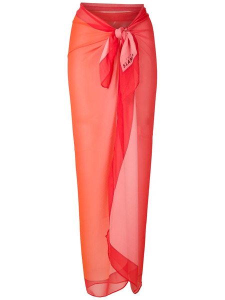  Amir Slama Silk Oversized Beach Skirt - Pink 