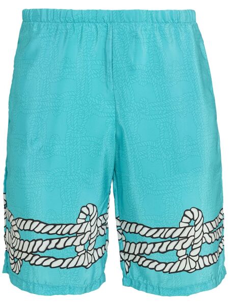  Amir Slama Silk Shorts - Blue 