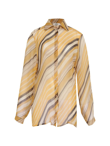  Amir Slama Striped Buttoned Shirt - Yellow 