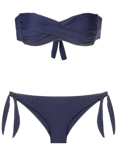  Amir Slama Twisted Bandeau Strapless Bikini - Blue 