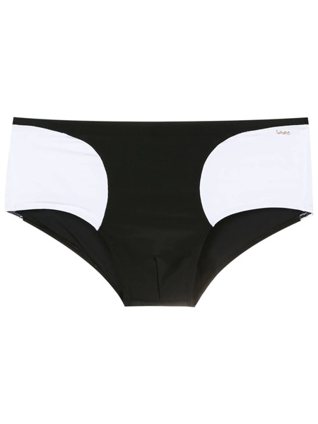  Amir Slama Two-tone Slip-on Swim Trunks - Black 