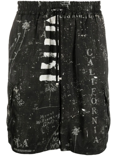  Amiri Abstract-prints Bermuda Shorts - Black 