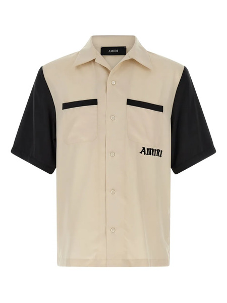  Amiri Alabaster Flocked-print Shirt - Neutrals 