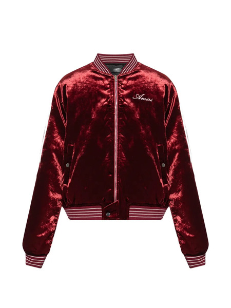  Amiri Bone Detail Bomber Jacket - Red 