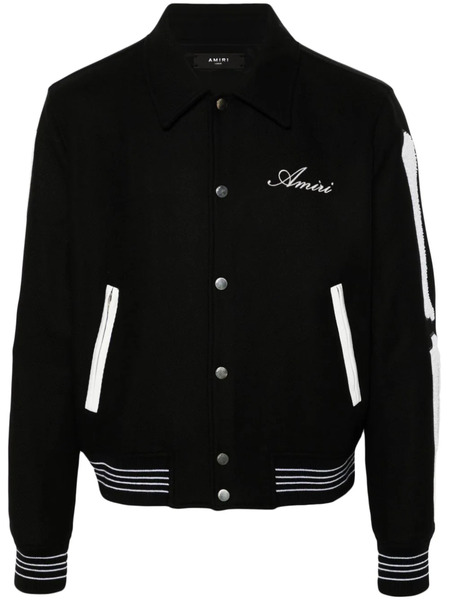  Amiri Bones Bomber Jacket - Black 