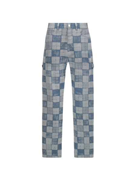  Amiri Check-pattern Carpenter Jeans - Blue 