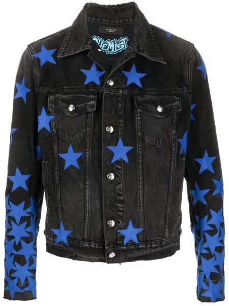  Amiri Chemist Star Denim Jacket - Black 