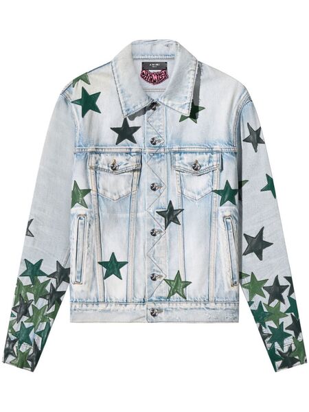  Amiri Chemist Trucker Jacket Light Indigo Denim Jackets blue 