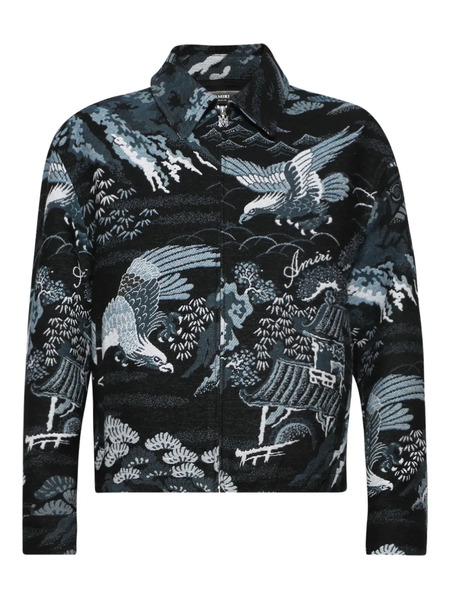  Amiri Crane Tapestry Jacket - Black 