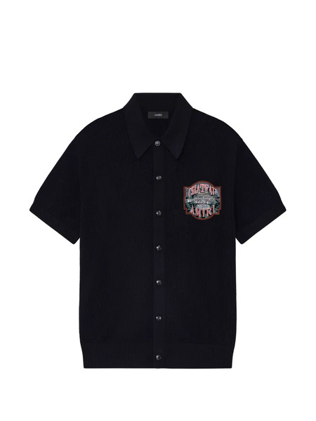  Amiri Crochet Oversized Shirt - Black 