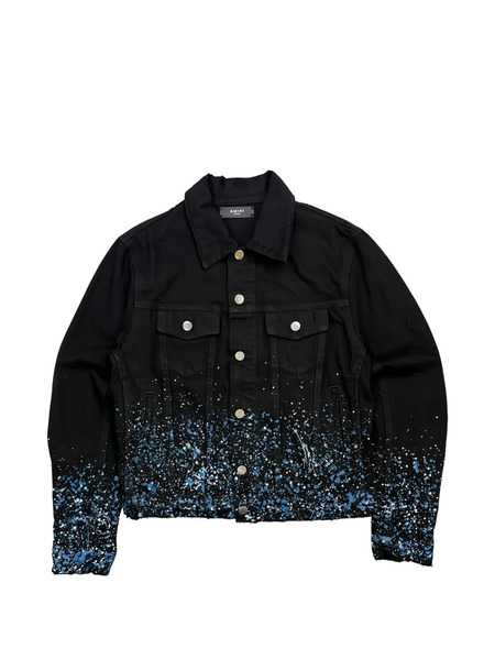  Amiri Crystal Painter Trucker Jacket - Black 