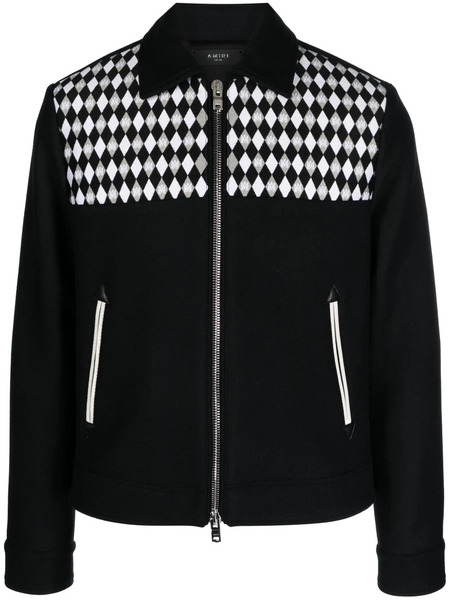  Amiri Diamond-embroidered Work Jacket - Black 