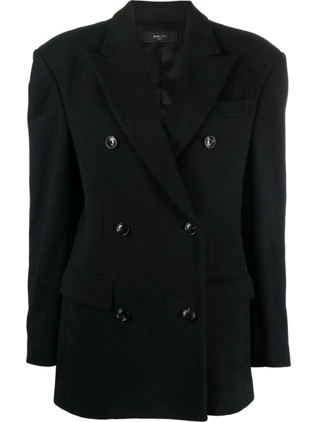  Amiri Double-breasted Cotton Blazer - Black 