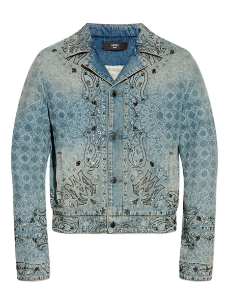  Amiri Embellished Paisley Jacket - Blue 