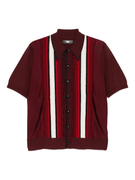  Amiri Embellished Striped Shirt - Red 